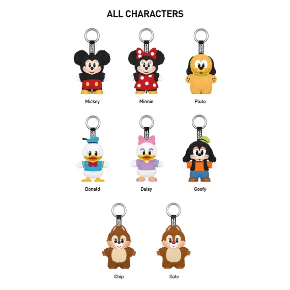 Pop Mart Mickey Family Cute Together Keychain Series Figures